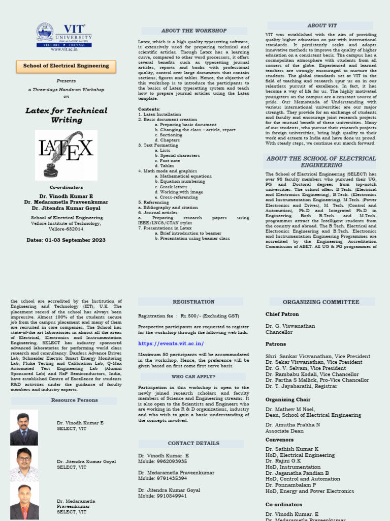 Latex Workshop Brochure PDF | PDF | Science | Engineering