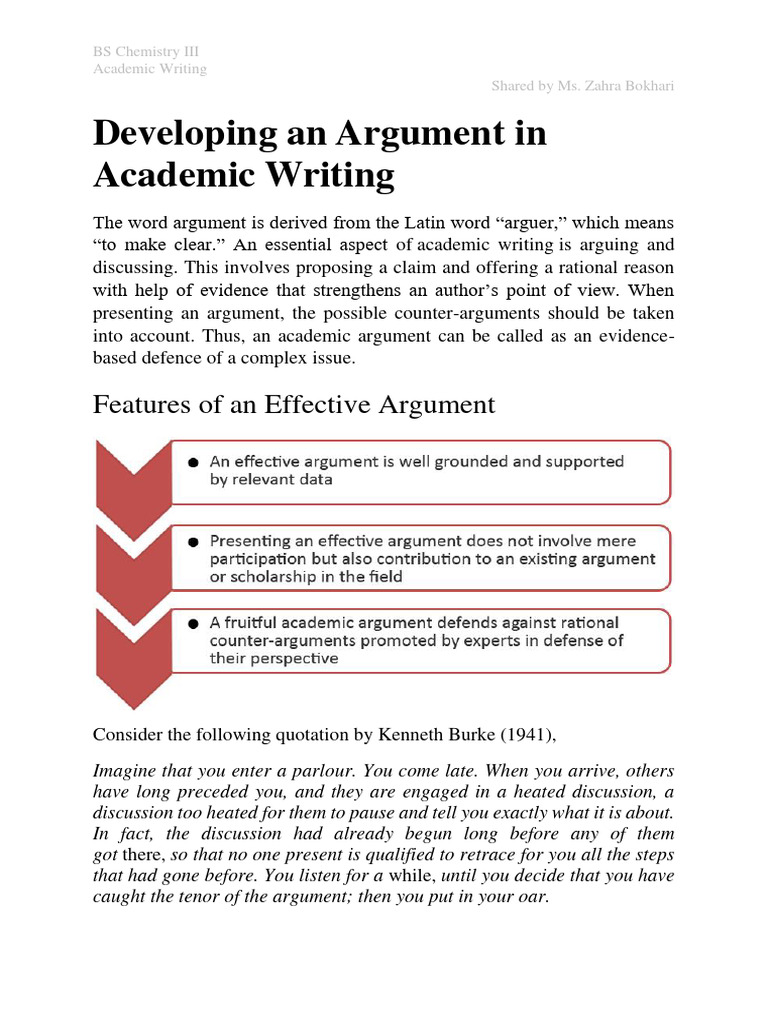 Crafting Effective Academic Arguments | PDF | Argument | Reason