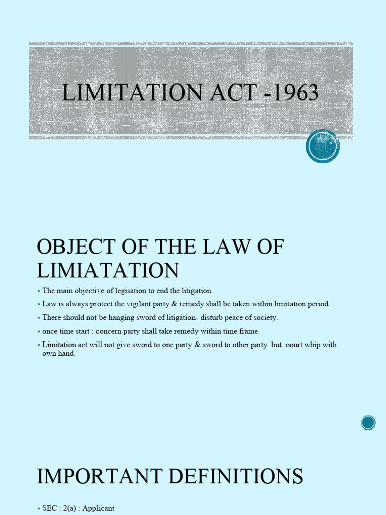 limitation act PDF Lawsuit Judgment (Law)