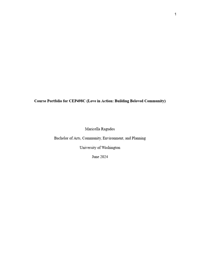CEP498C Course Portfolio Overview | PDF | Pedagogy | Teachers