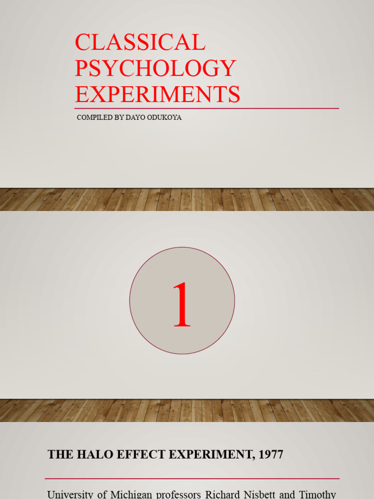 Key Classical Psychology Experiments | PDF | Classical Conditioning ...