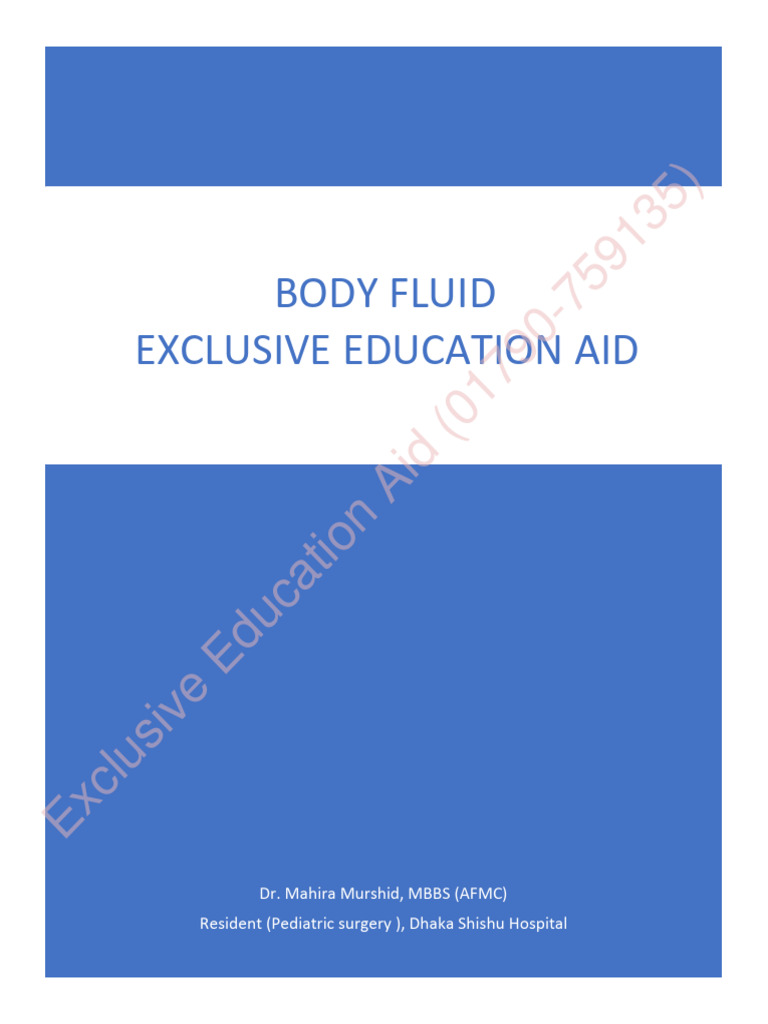 Body Fluid Download Free Pdf Saline Medicine