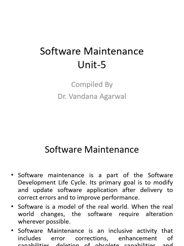 Software Maintenance Overview | PDF | Risk | Version Control
