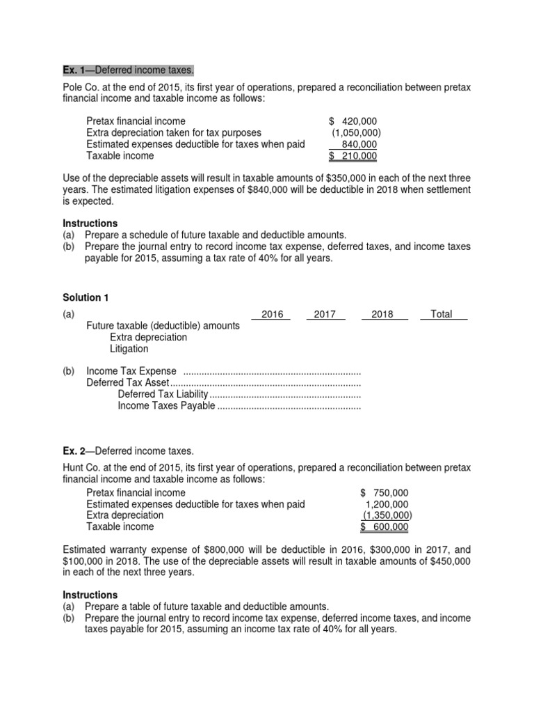 Deferred Income Tax Accounting Guide | PDF | Deferred Tax | Tax Expense