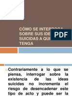 CÓMO SE INTERROGA SOBRE SUS IDEAS SUICIDAS Rosa Elena