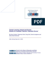 Teacher Learning, Informal and Formal: Results of A Canadian Teachers' Federation Survey
