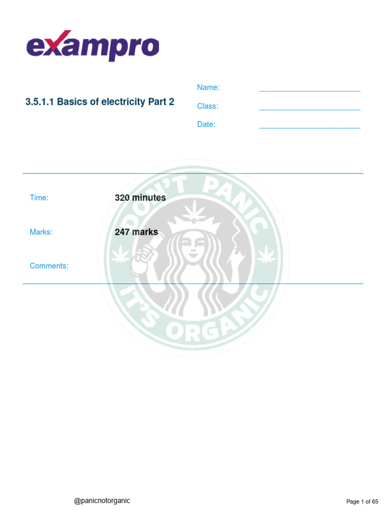 3.5.1.1 Basics of Electricity Part 2 | PDF | Electrical Resistance And ...