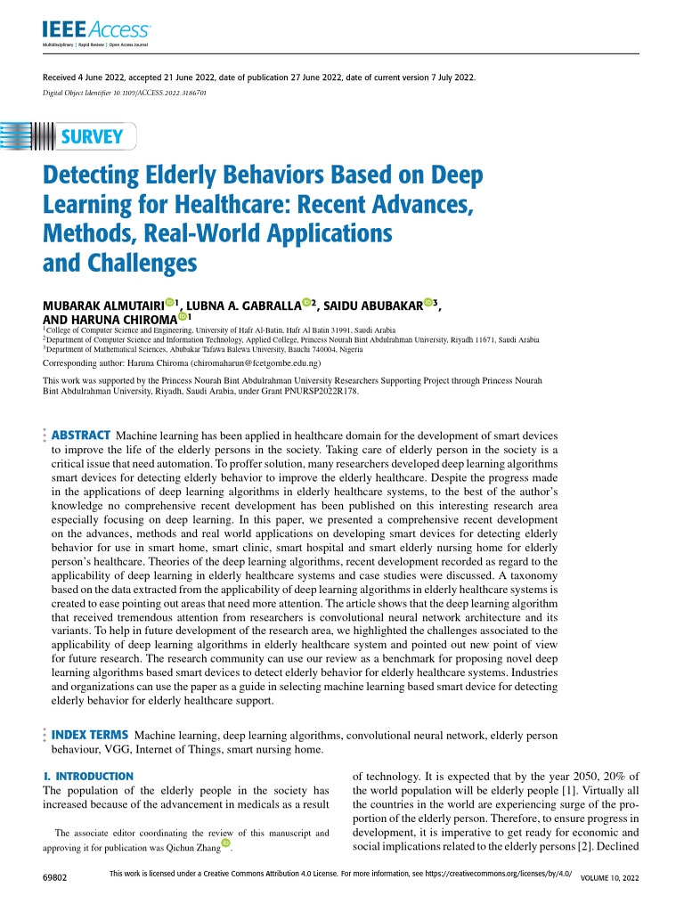 Deep Learning for Elderly Behavior Detection | PDF | Deep Learning ...