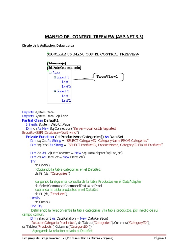 Manejo Del Control Treeview | PDF | Ingeniería Informática | Informática