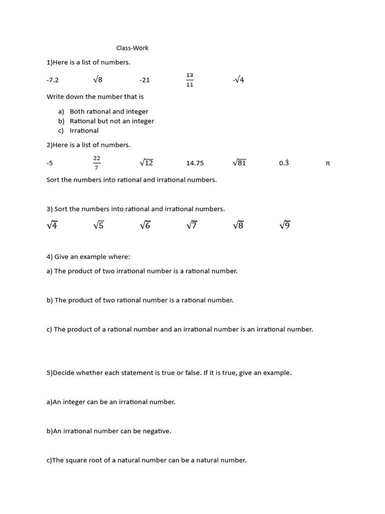 1 2 rational and irrational numbers pdf teaching methods