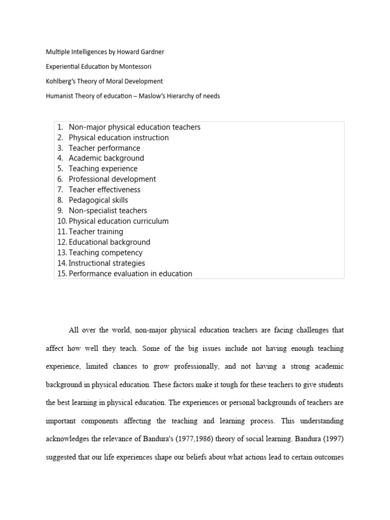 Multiple Intelligences by Howard Gardner | PDF