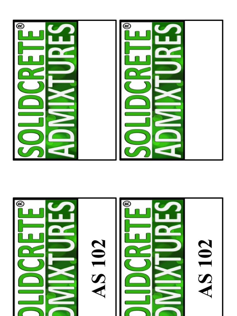Solidcrete Labels (Blank, AS102, AS103, SP3050) - 1 | PDF | Technology ...