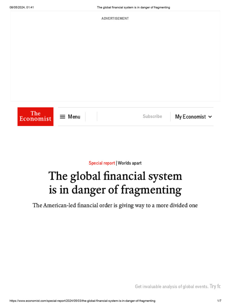 Global Financial System Fragmentation | PDF | Global Financial System ...