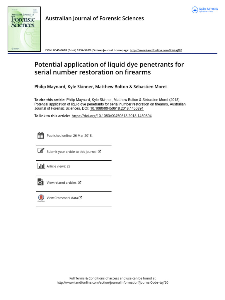 Potential Application of Liquid Dye Penetrants For Serial Number ...