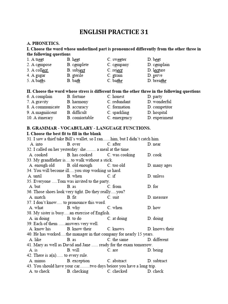 English practice 31 pdf common cold influenza