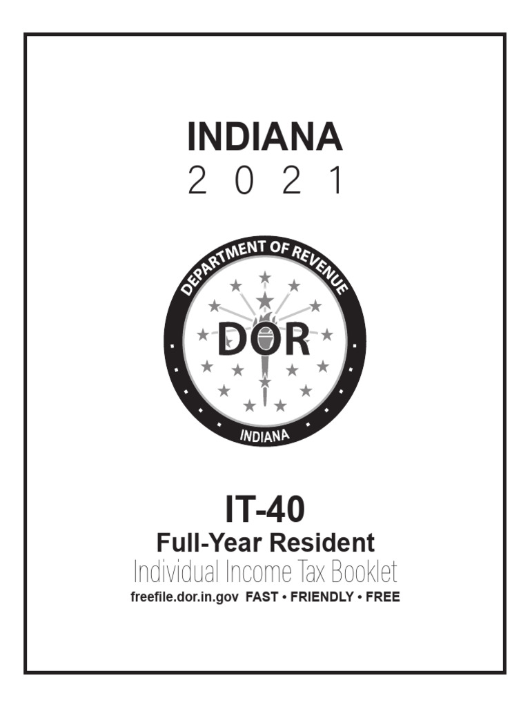 Indiana IT-40 Tax Filing Instructions 2021 | PDF | Irs Tax Forms | Tax ...