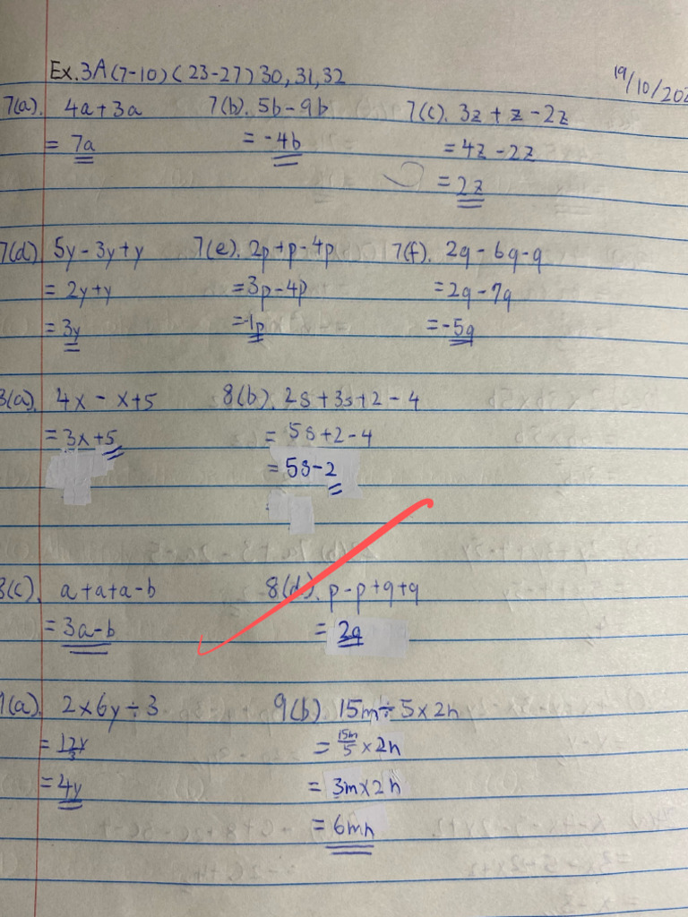 Edited - 1D 28 Exercise 3A 7-10 22-27 | PDF