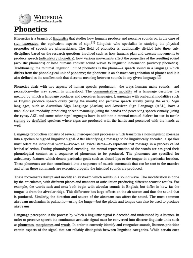 Phonetics Pdf Phonetics Vowel