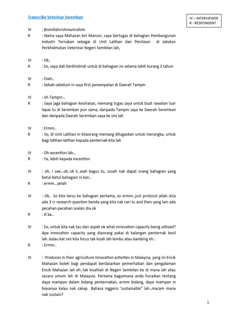 Transcribe Template PDF