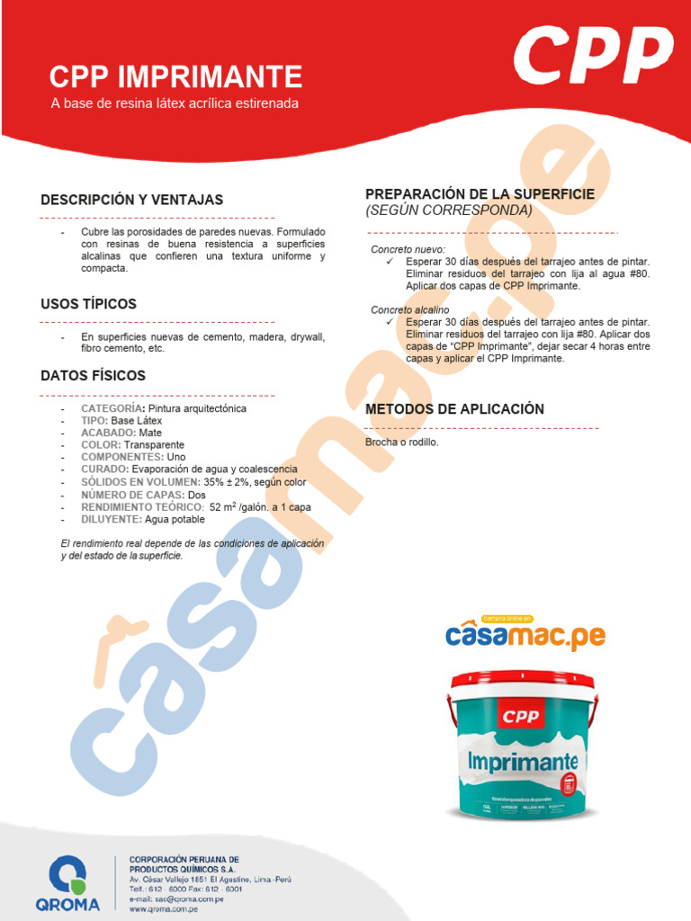 FichaTecnicaimprimantecpp PDF Pintar Materiales