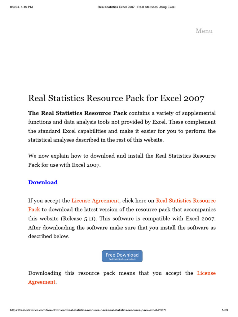 Real statistics excel 2007 real statistics using excel pdf