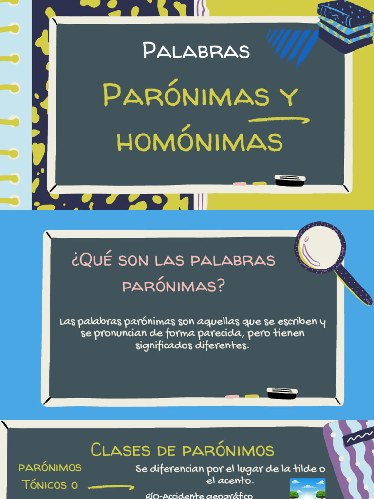 Palabras Parónimas y Homónimas | PDF