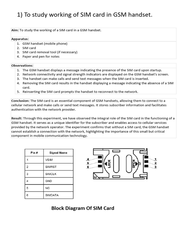 SIM Card Functionality in GSM Systems | PDF | Radio Frequency ...