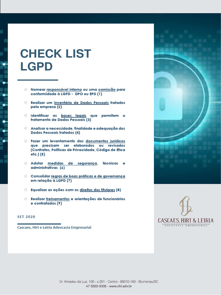 Checklist de Conformidade LGPD para Empresas | PDF | Governança