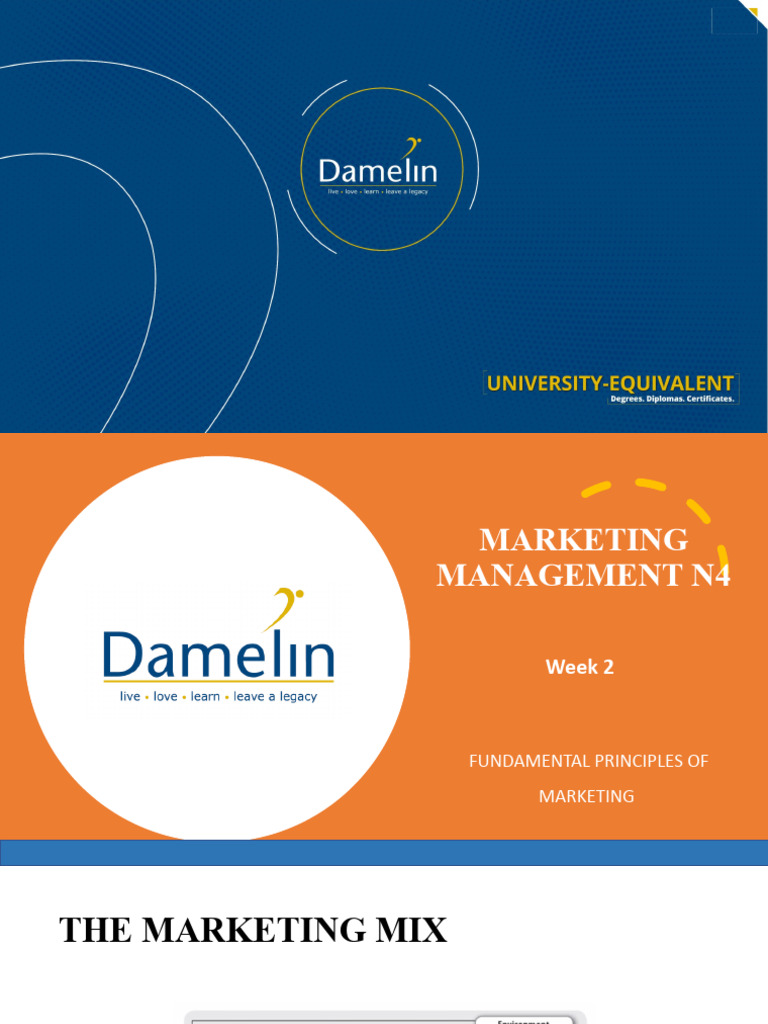 Marketing Management Principles N4 | PDF