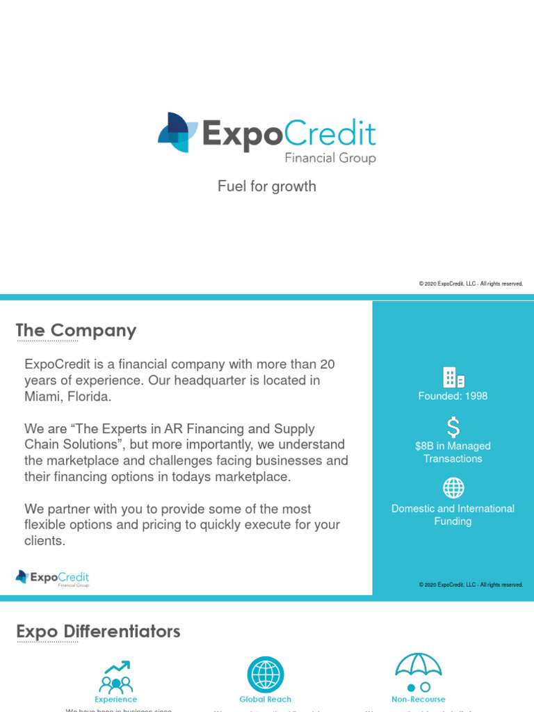AR Financing Solutions by ExpoCredit | PDF | Factoring (Finance ...