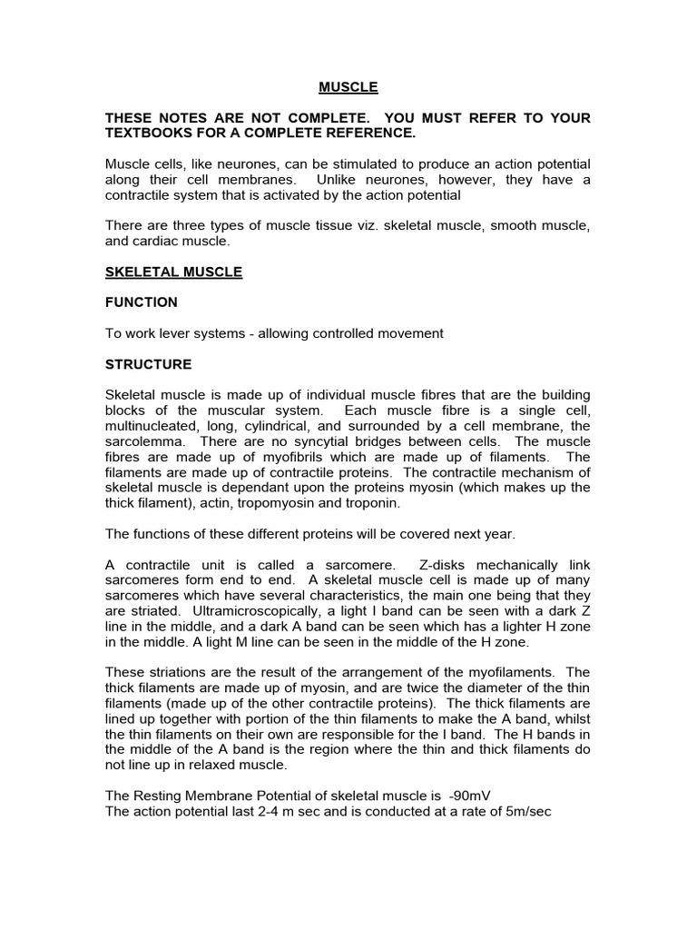Muscle 2000 | PDF | Neuromuscular Junction | Muscle Contraction