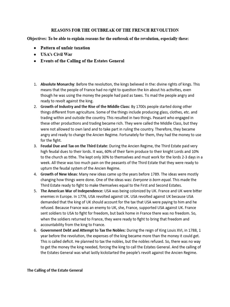Causes of the French Revolution | PDF | French Revolution | Taxes