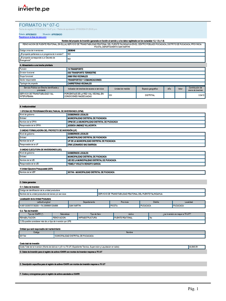 Formato 7C | PDF | Transporte