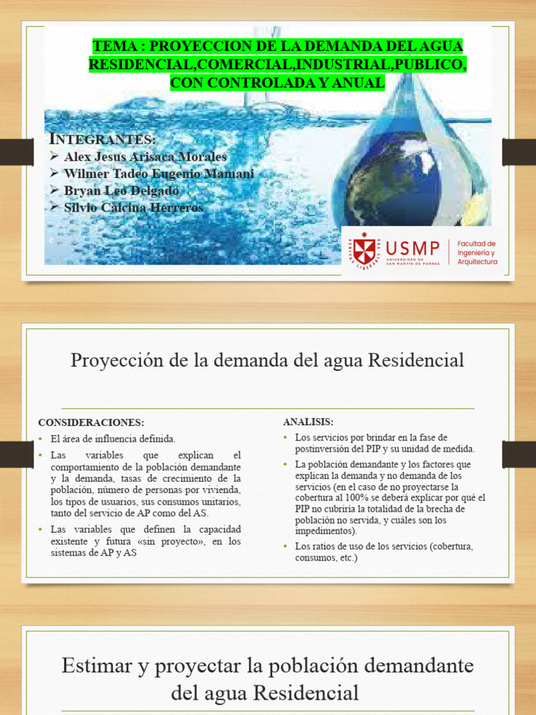 Proyección de la Demanda de Agua | PDF | Agua | Consumo (economía)