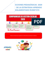 INFORME DE ACCIONES PEDAGÓGICAS  2020 EN EL MARCO  DE LA ESTRATEGIA APRENDO EN CASA  REGLAMENTADO RVMN273