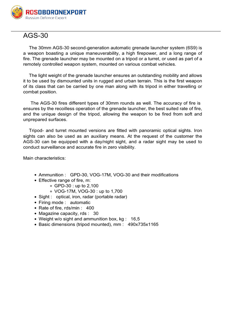 Ags-30 + GPD-30 | PDF