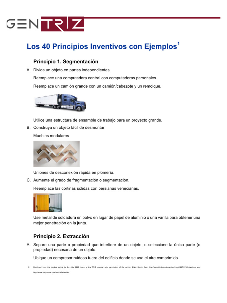 40 Principios Inventivos de TRIZ | PDF | Oxígeno | Calor