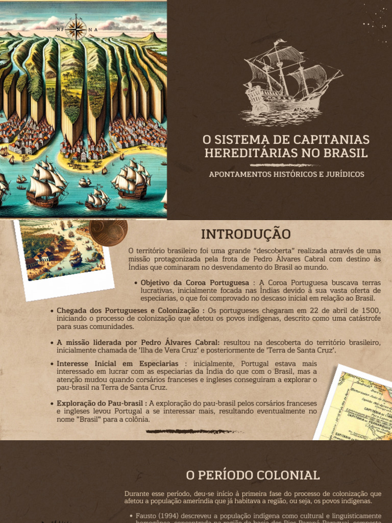 Capitanias Hereditárias no Brasil: História e Impactos | PDF | Brasil