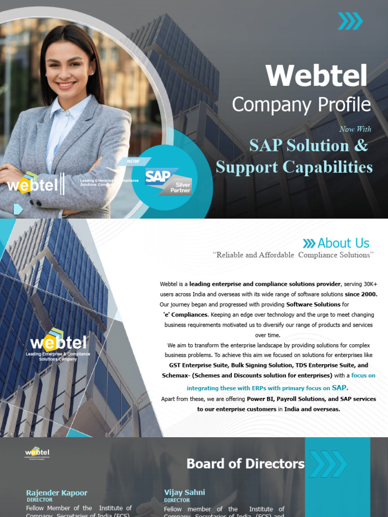 Webtel: Enterprise & SAP Compliance Solutions | PDF | Enterprise ...