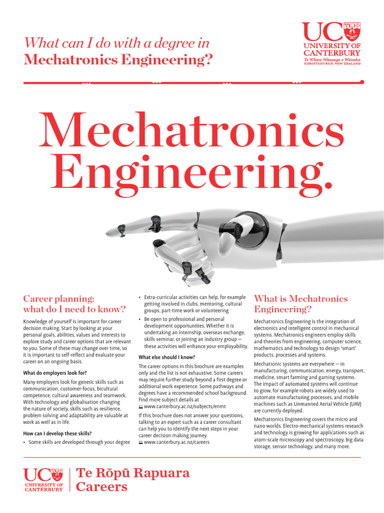 Mechatronics Engineering Careers Guide | PDF | Mechatronics | Engineering