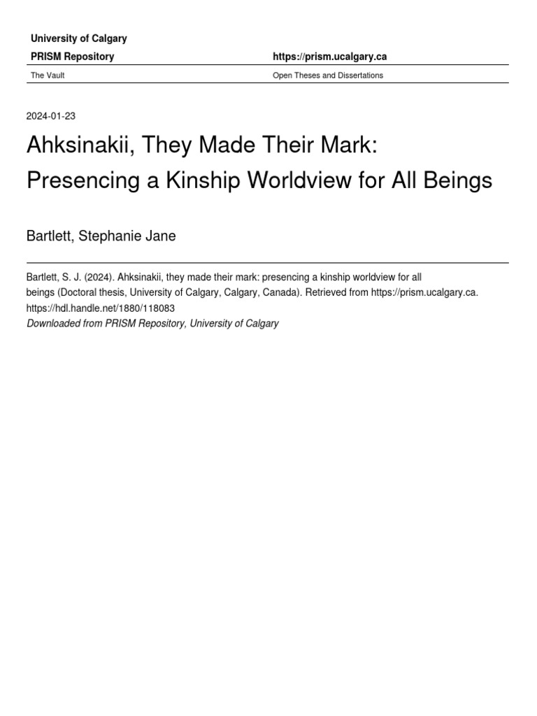 Ucalgary 2024 Bartlett Stephanie Pdf Pedagogy Teachers