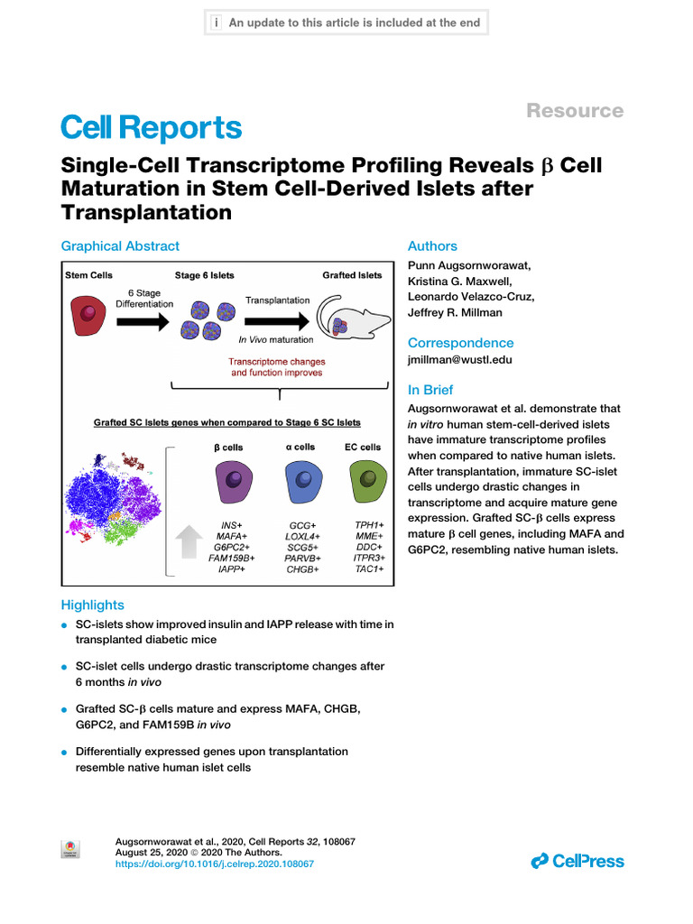 Single-Cell Profiling of b Cell Maturation | PDF | Cellular ...