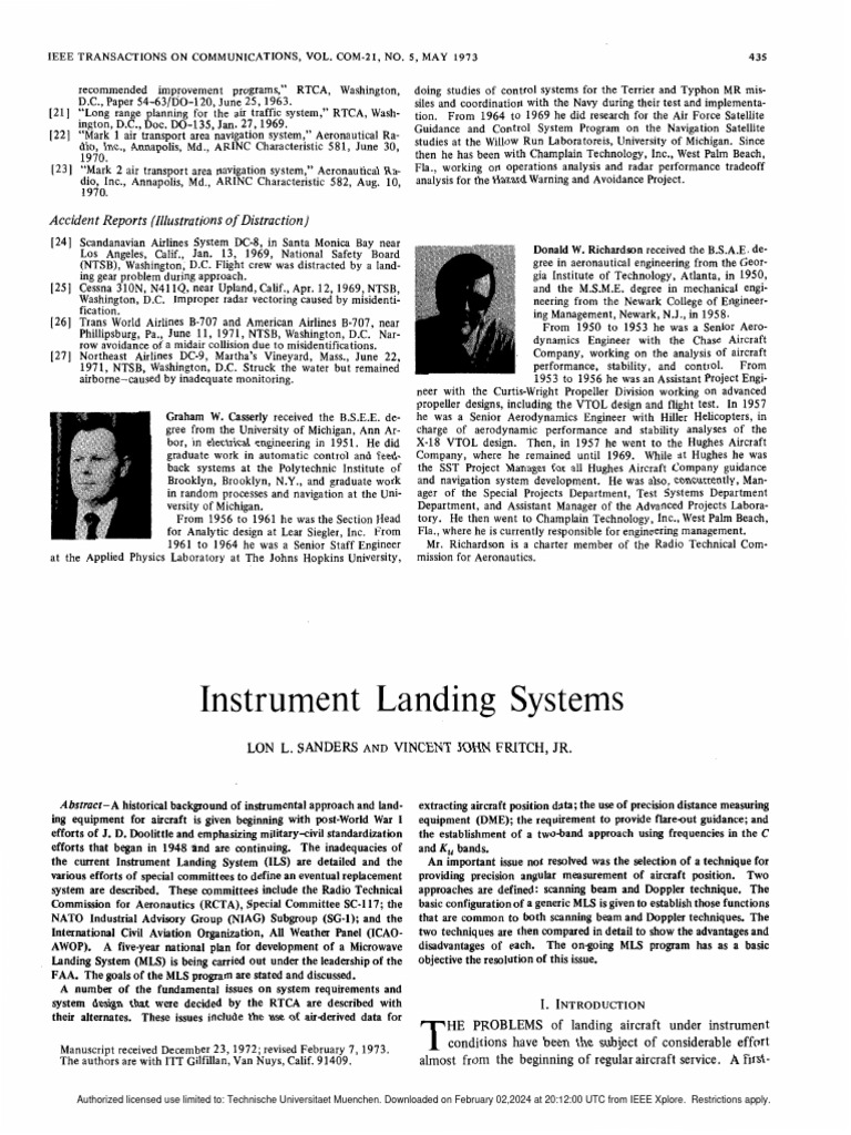 Instrument Landing System Developments | PDF | Aircraft | Aviation