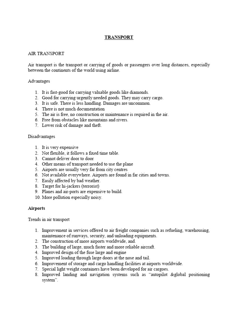 Transport 1 | PDF | Transport | Cargo