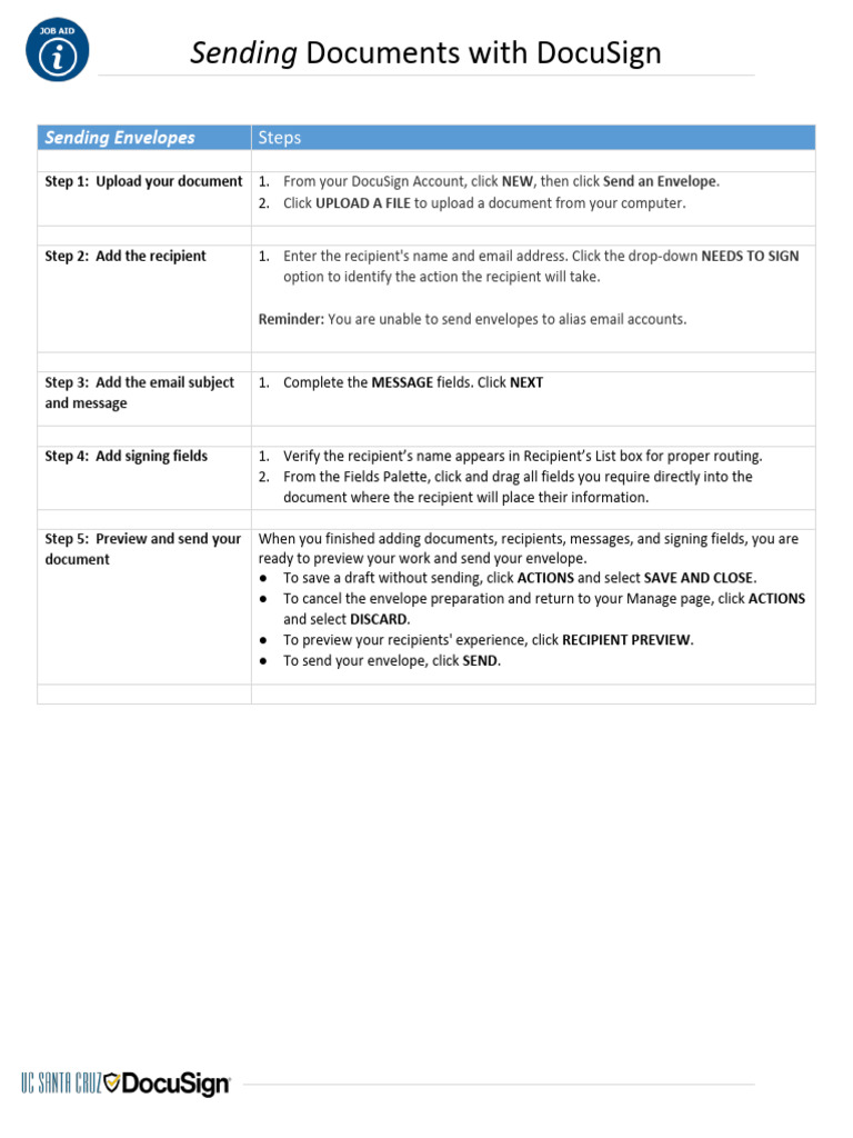 How to Send Documents via DocuSign | PDF | Information Technology ...
