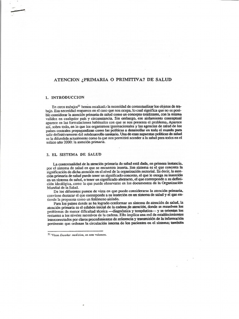 Mario Testa Atencion Primaria o Primitiva 2 | PDF