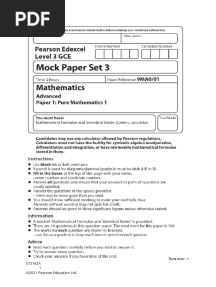 0s3 9MA0-01 Pure 1 - Mock Set 3 (Word)