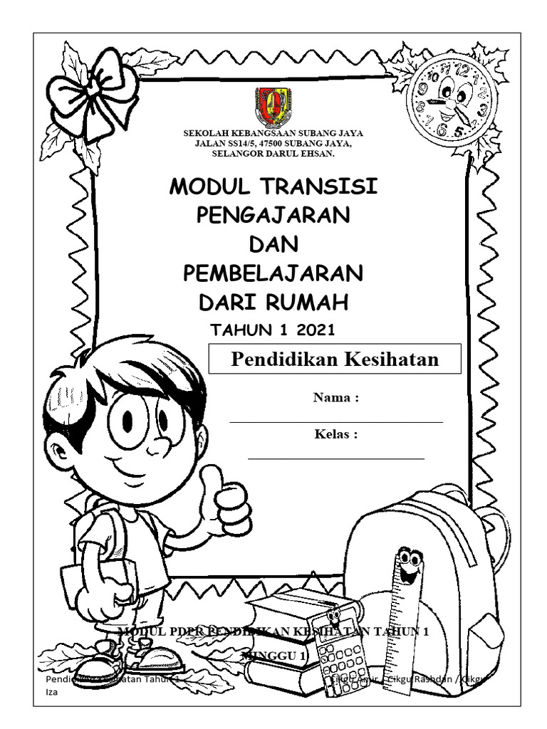 Modul Pdpr Tahun 1 Pendidikan Kesihatan Pdf