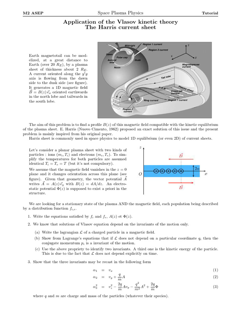Tuto1 - Harris Sheet | PDF | Lagrangian Mechanics | Plasma (Physics)