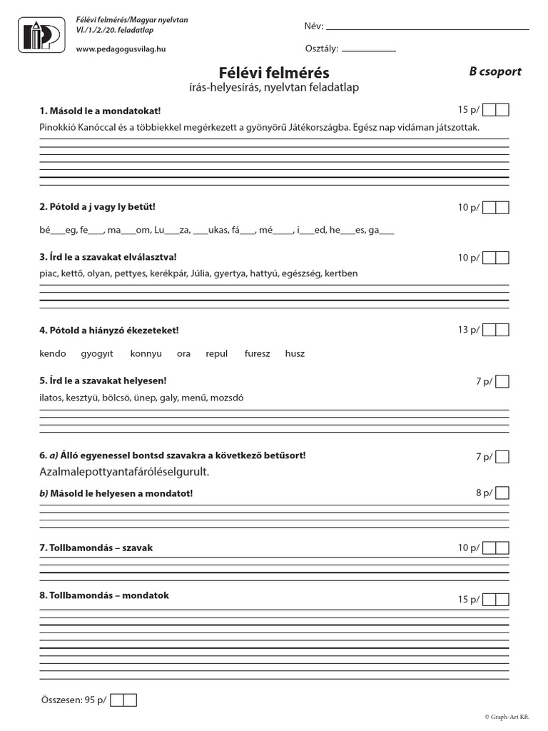 Pip 1501 Mnyelv Ir 2o FL Felm 20 | PDF